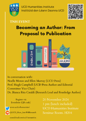 This event offers a unique opportunity to learn directly from publishing insiders and authors. It is Ideal for early-career researchers and seasoned academics alike as this session will guide you in refining your proposal and aligning it with the expectations of an academic press. | HI Seminar Room (H204 / top floor) @ 1pm | Click the arrow below for further information and registration details